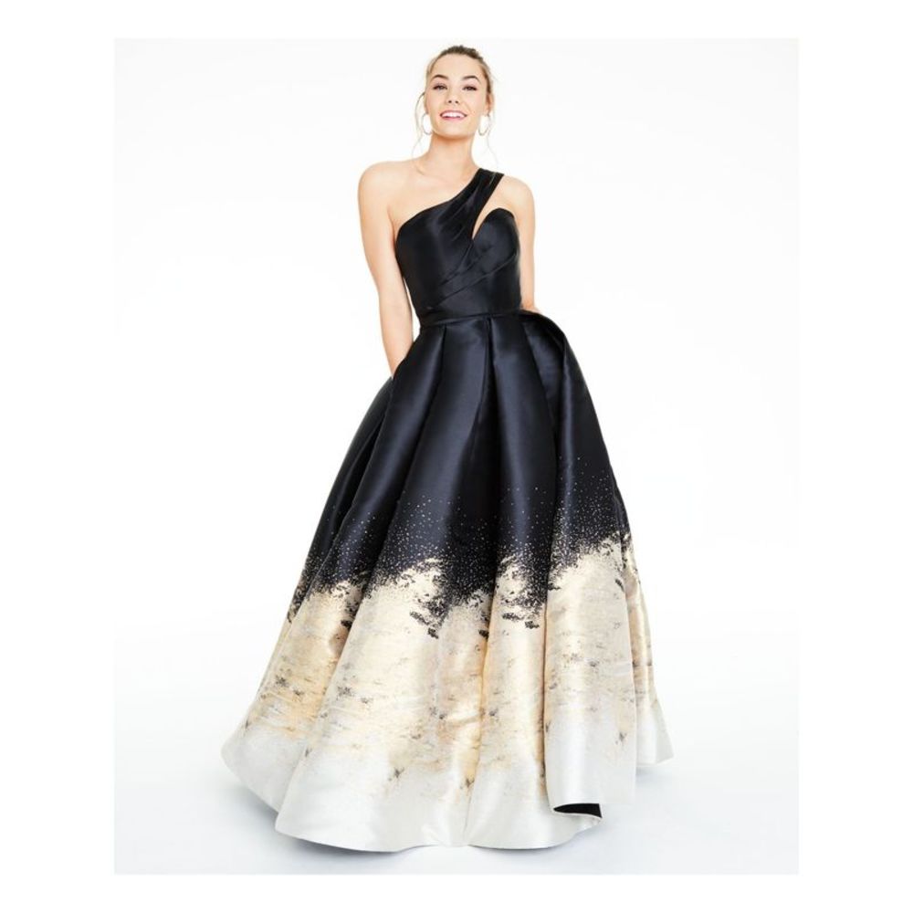 GLAMOUR BY TERANI COUTURE Womens Black One-Gown Sleeveless Full-Length Dress 8